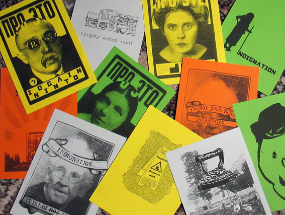 The riso leaflets awaiting distribution